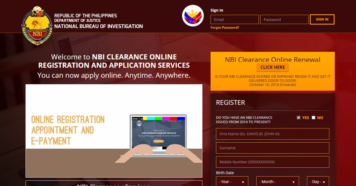 How to get NBI clearance appointment online